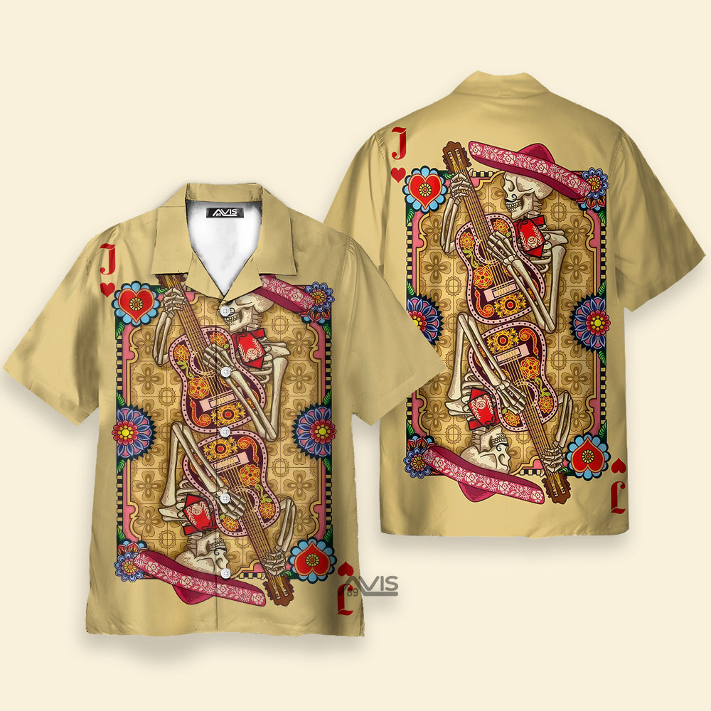 Skull Playing Card Yellow Version - Hawaiian Shirt