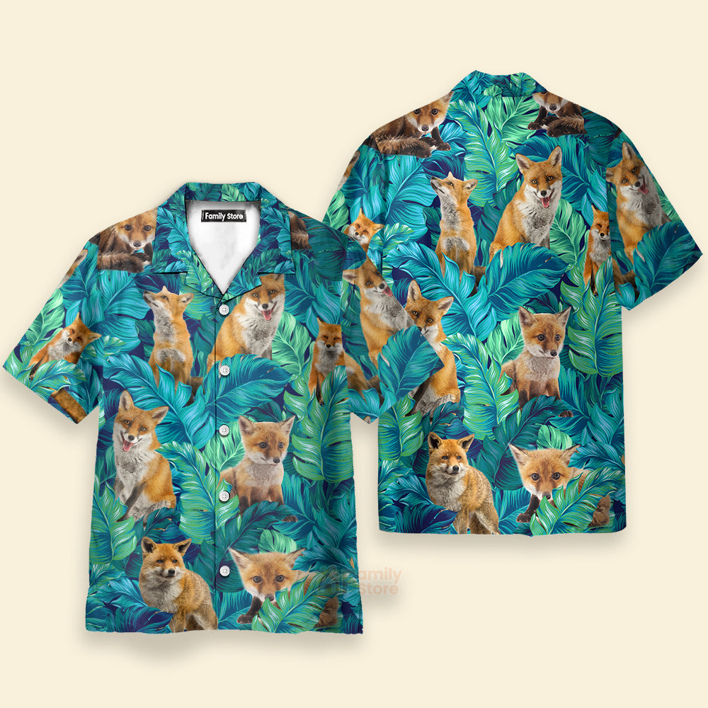 Tropical Fox Casual Button Down - Hawaiian Shirts