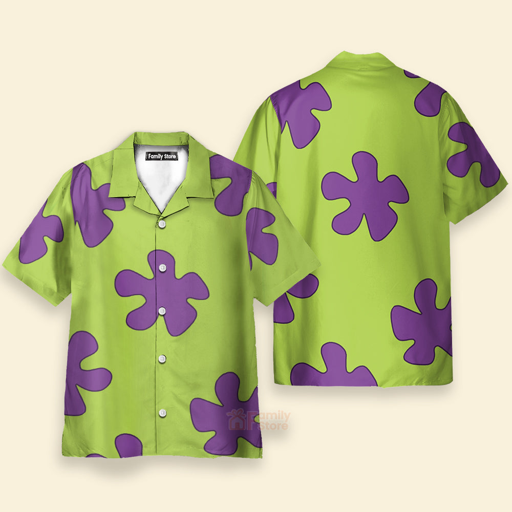 Summer Casual Patrick Star Cartoon Image Printing Hawaiian Shirt