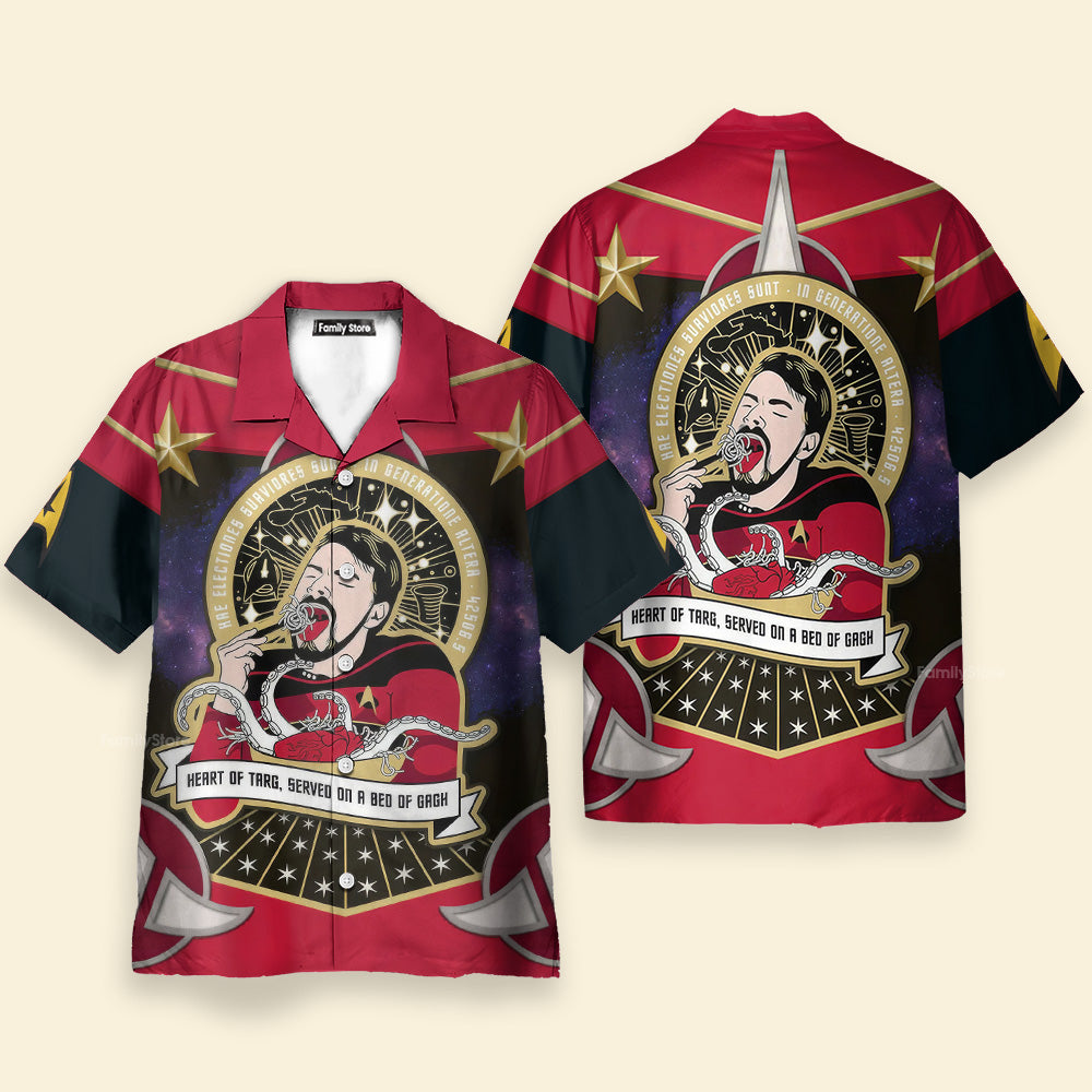 SaTr Riker the Klingon Foodie Cool Hawaiian Shirt