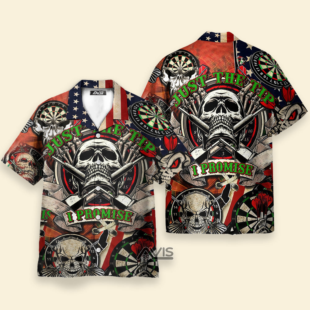 Darts Just The Tip I Promise Skull - Hawaiian Shirt