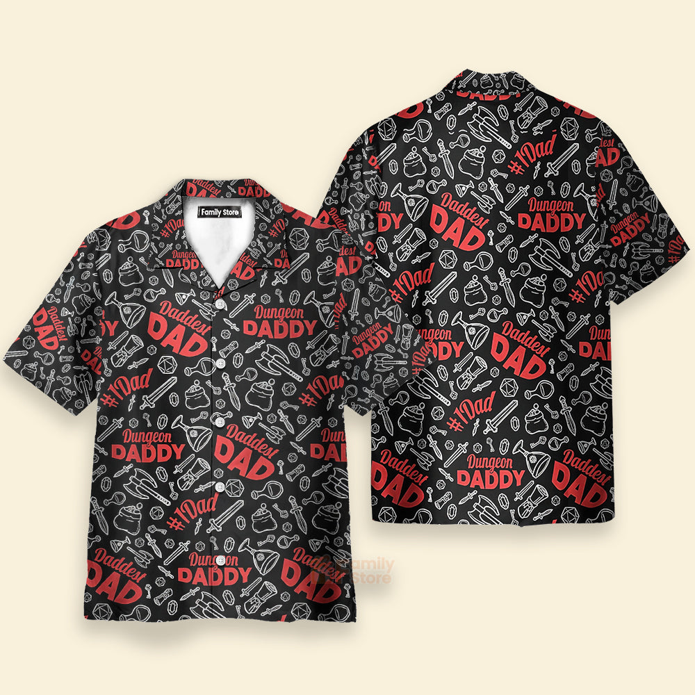 Dungeon Daddy shirt, DnD Shirt, DnD Hawaiian Shirt, DnD Dad Shirt