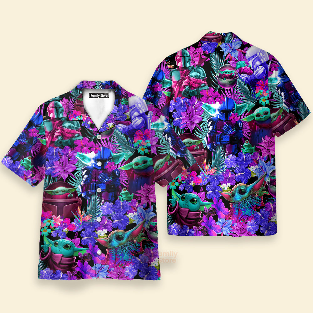 Special Starwars Baby Yoda Synthwave - Hawaiian Shirt