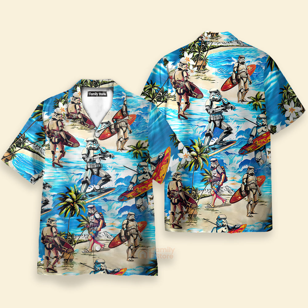 Stormtrooper Stwa Surfing Hawaiian Shirt
