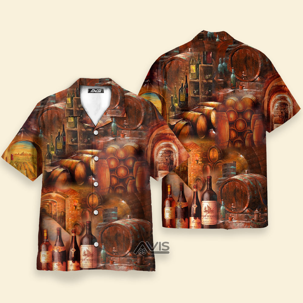 Wine Tasting Daily From The Cellar - Hawaiian Shirt