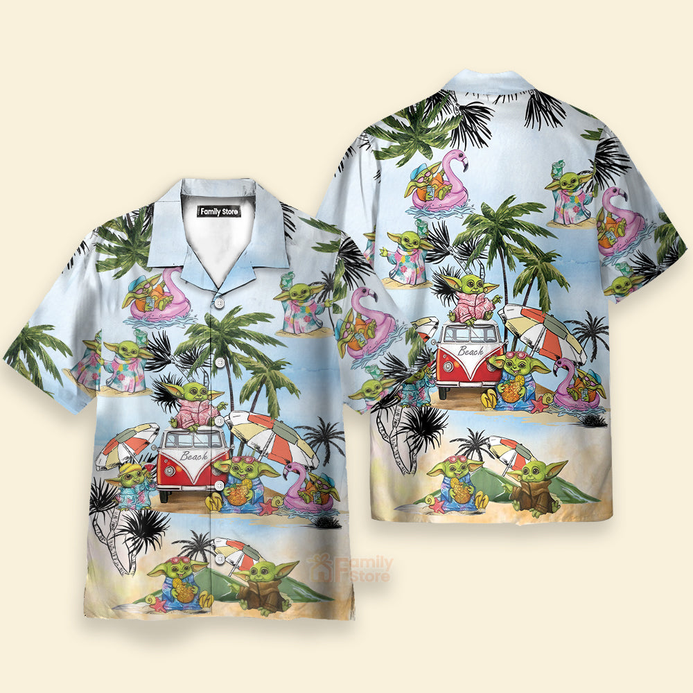 Stwa Disney Baby Yoda Hawaiian Shirt