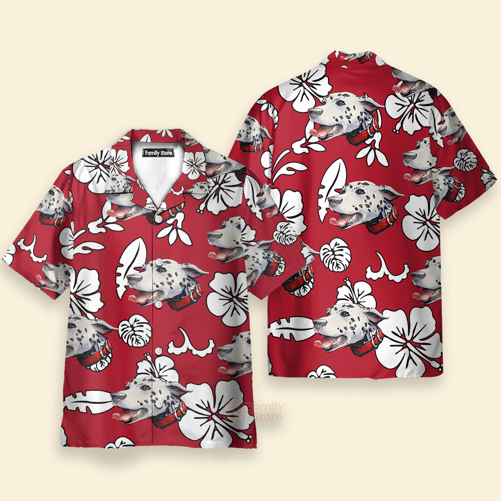 Funny Custom Face Dog Flowers & Leaves Pattern - Hawaiian Shirt PN302043Lb