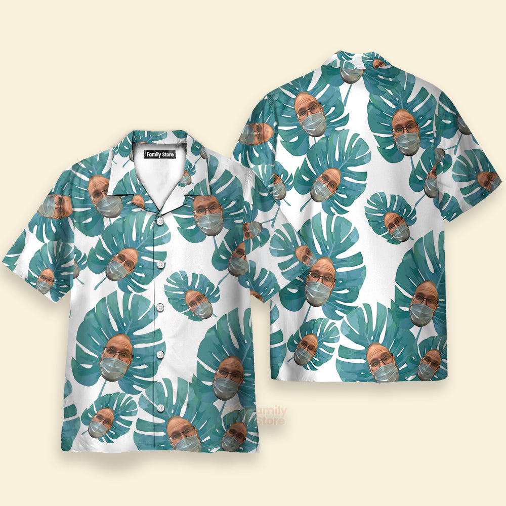 Funny Custom Face Dad Leaves - Funny Hawaiian Shirt PN302042Lb