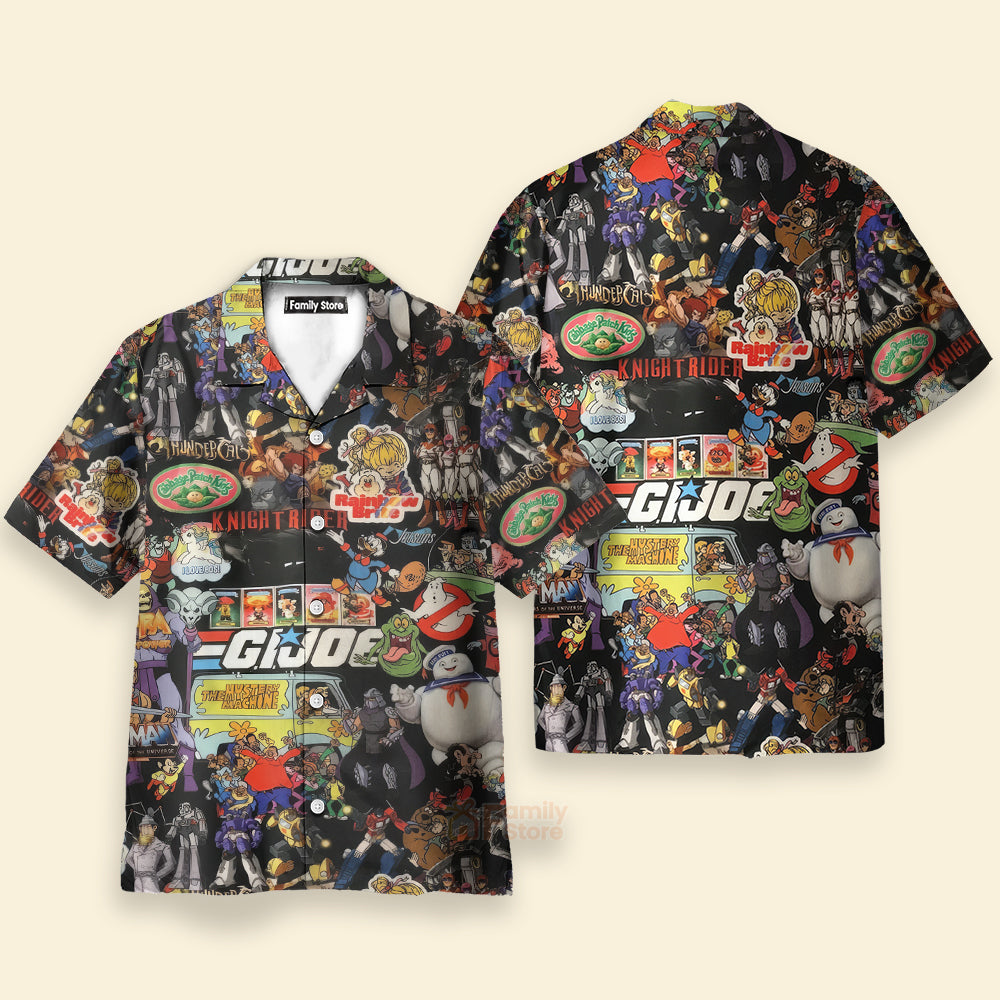 80S Cartoon Pattern Hawaiian Shirt