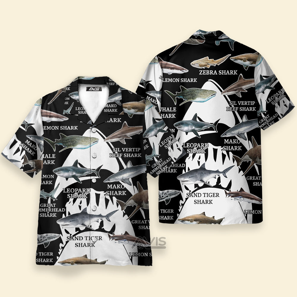 Sharks Of The World - For Men And Women - Hawaiian Shirt