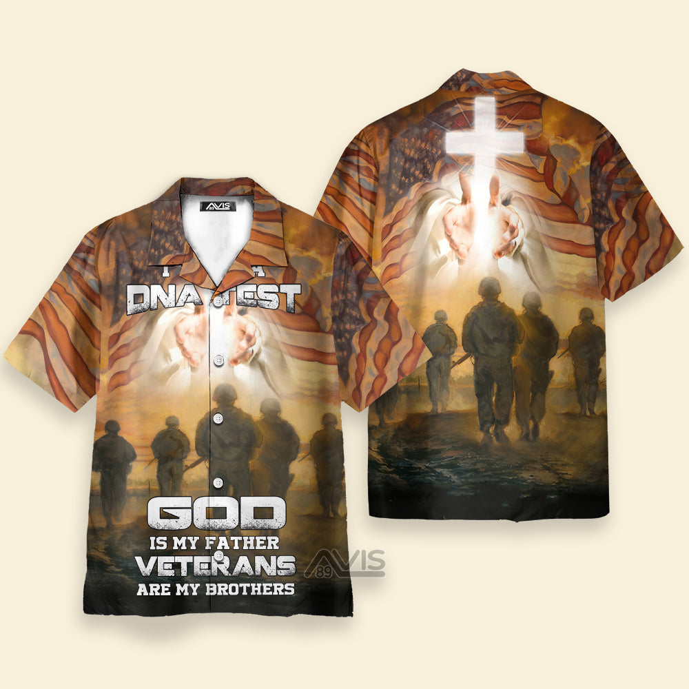 I Took A DNA Test God Is My Father Veterans - Gift For Dad - Hawaiian Shirt