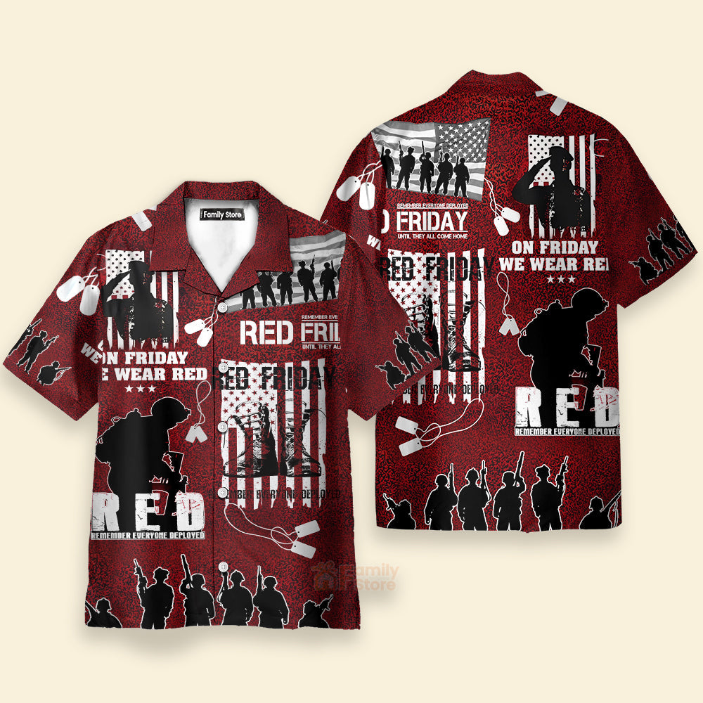 Veteran Red Friday With Boots - Hawaiian Shirt