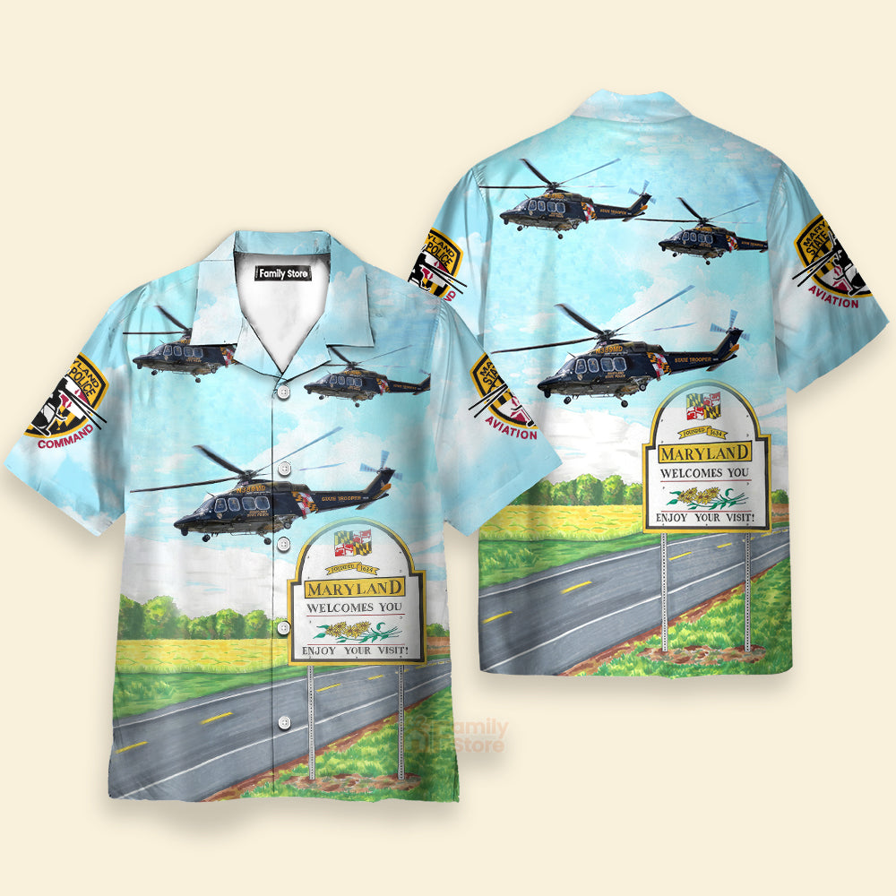 Maryland State Police Trooper 4 Hawaiian Shirt