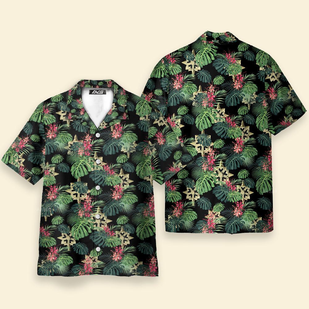 Army Military Intelligence Branch Insignia Hawaiian Shirt