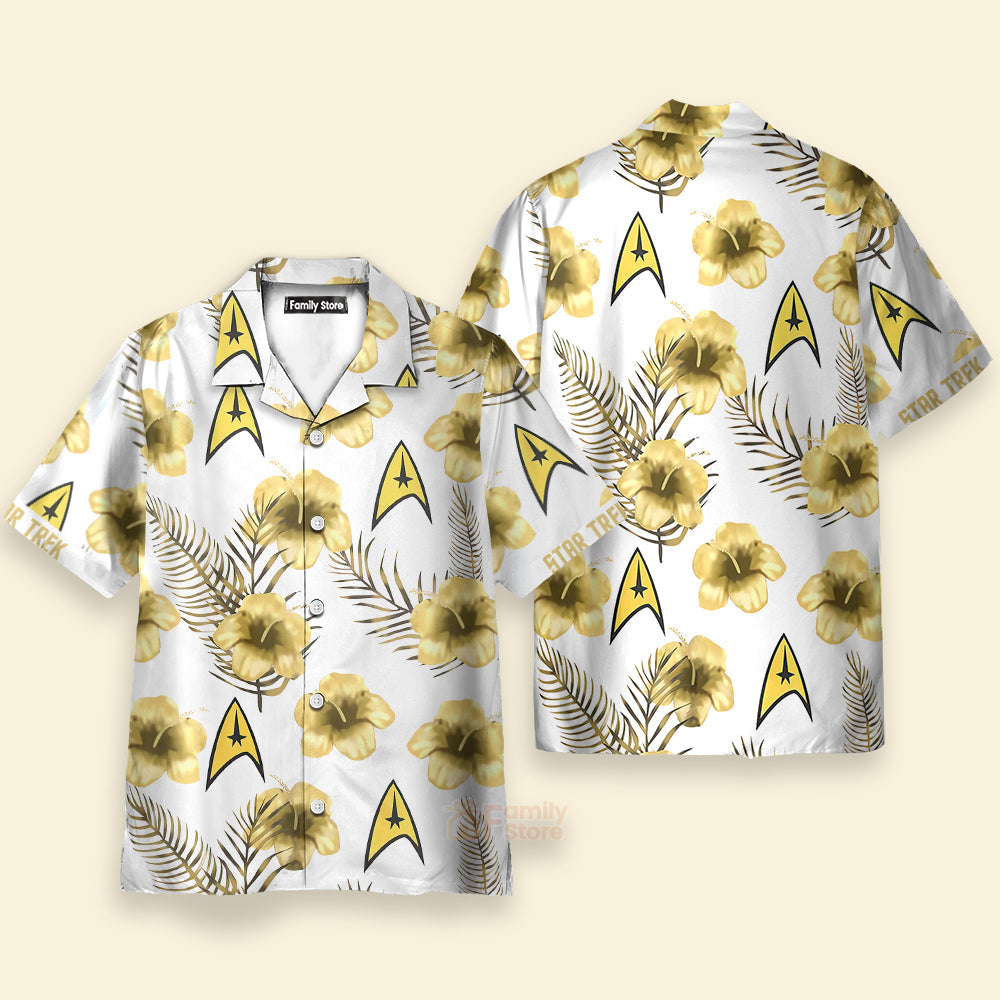 Hibiscus Floral SaTr Starships - Hawaiian Shirt For Men, Women, Kids