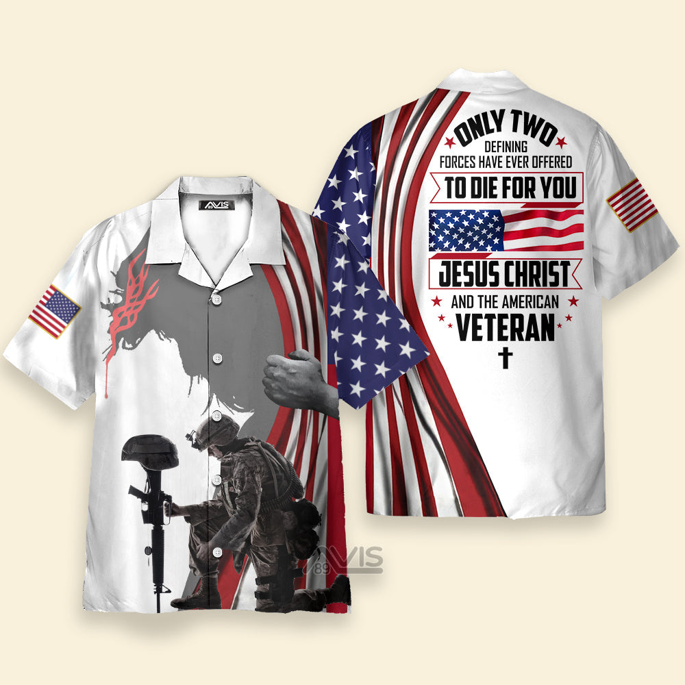 Jesus Christ And The American Veteran Aloha - Hawaiian Shirt