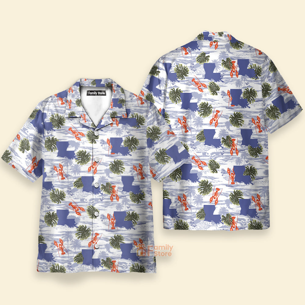 Louisiana Summer Crawfish Lobster Aloha - Hawaiian Shirt