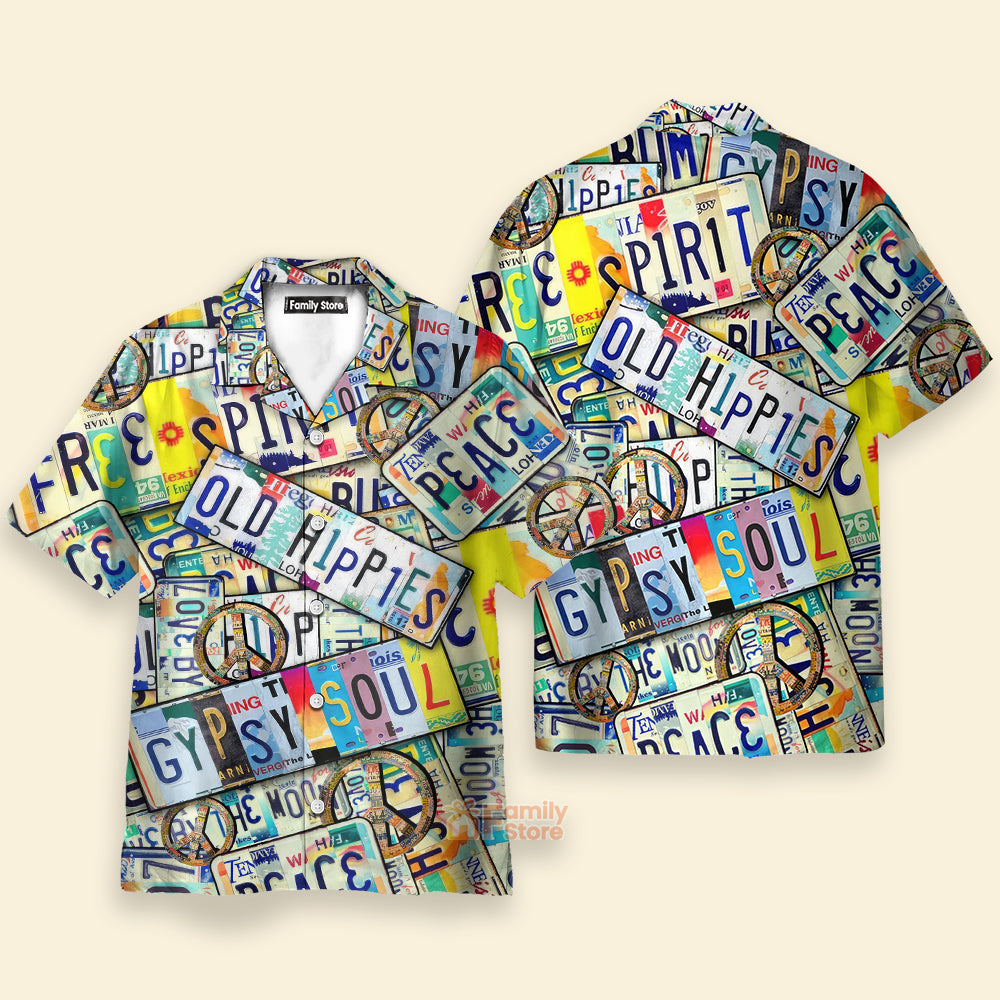 Hippie Spirit Peace Old Style - Hawaiian Shirt