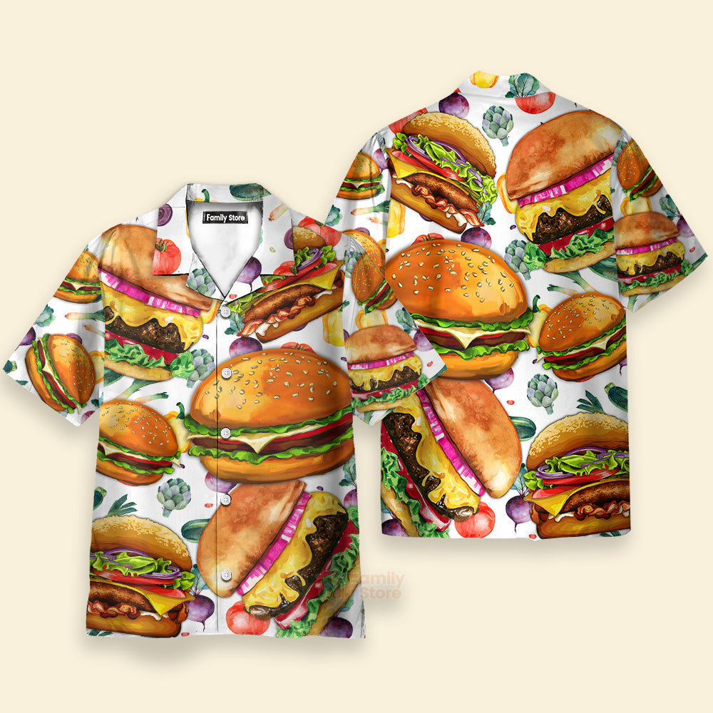 Food Big Burger Life Is Better With Burger Hawaiian Shirt