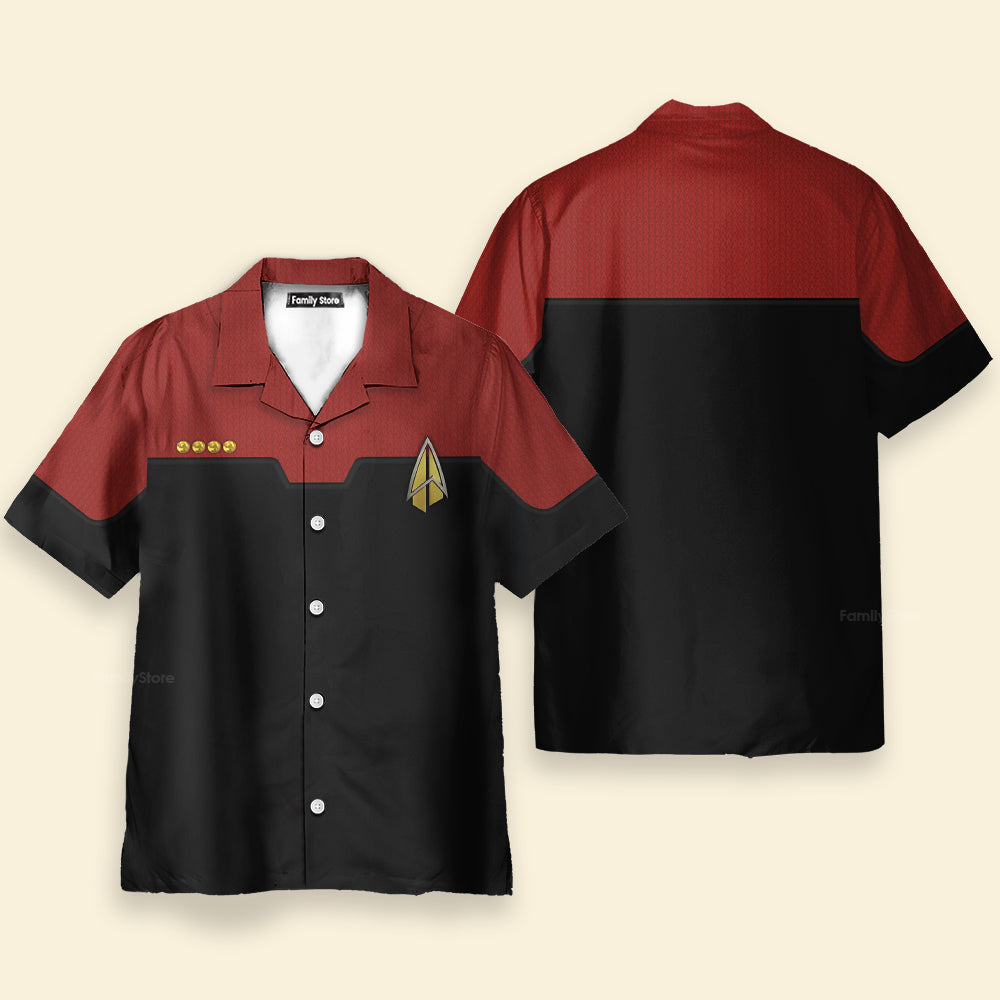 SaTr Starfleet Command Uniform Cool Hawaiian Shirt