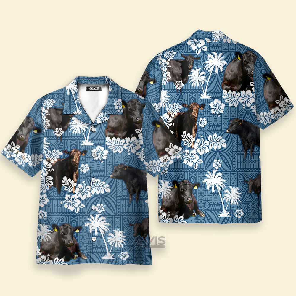 Unique Black Angus Happiness - Hawaiian Shirt