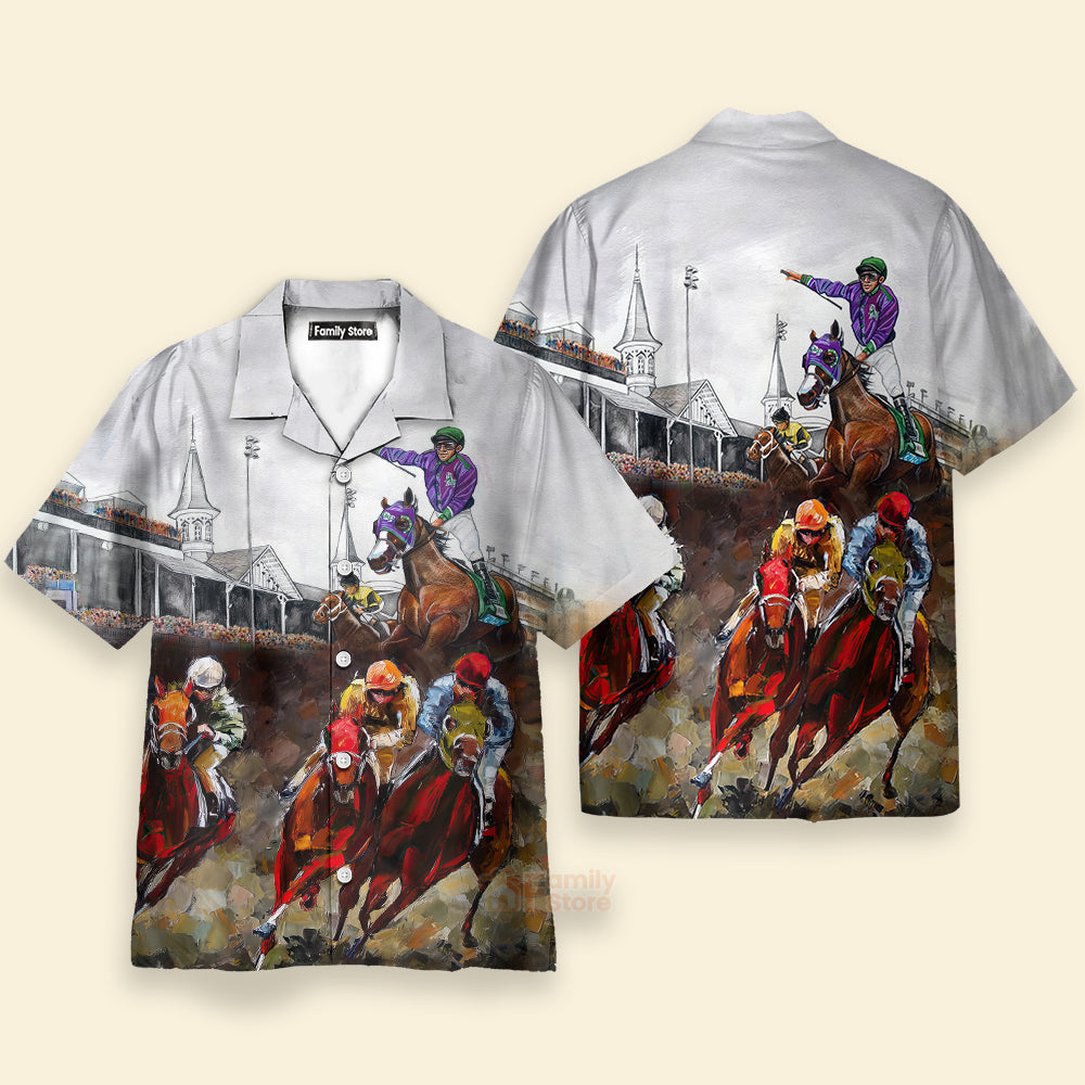 Kentucky Derby Horse Racing Hawaiian Shirt Shirt