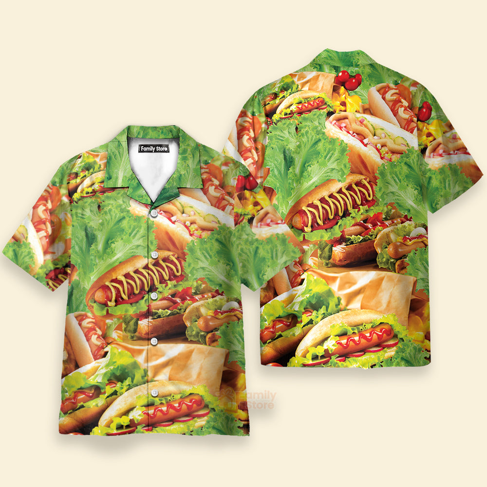 Food It's Not A Party Until The Hot Dog Come Out Salad Hawaiian Shirt