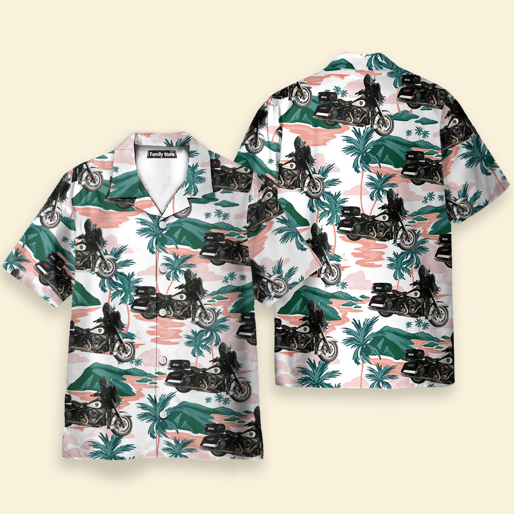 Vintage Cruiser Motorcycle Houston Police Department - Hawaiian Shirt