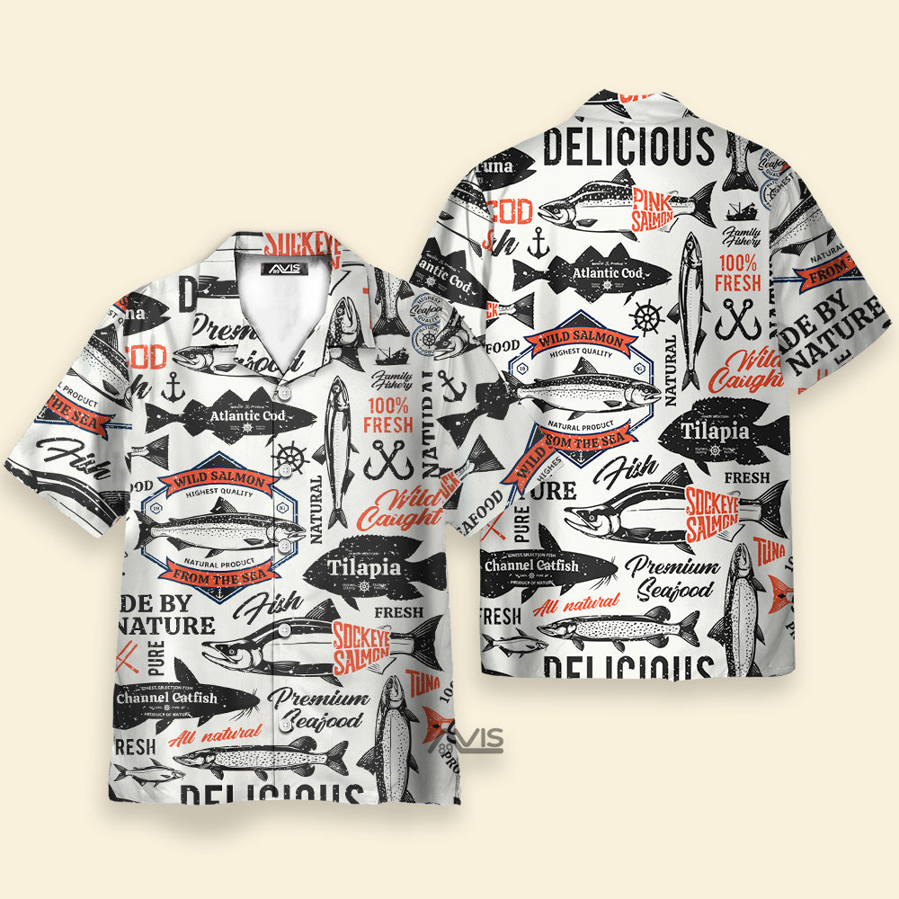Ocean Fish Wild Salmon Highest Quality - Hawaiian Shirt
