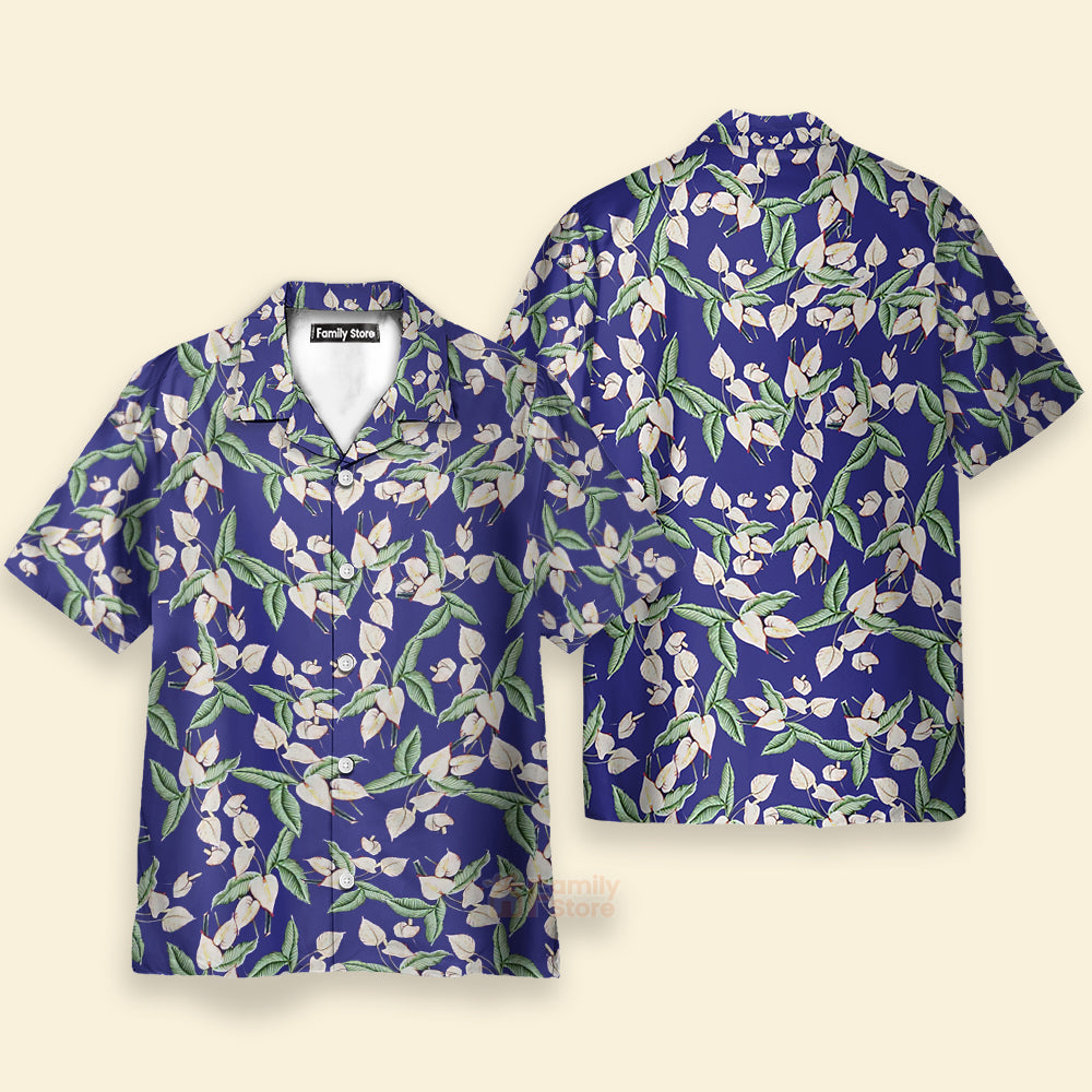 Tom Selleck Magnum Pi Mini Anthurium Blue Costmes - Hawaii Shirt