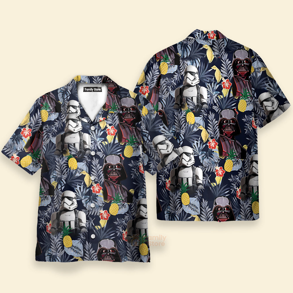 Stwa Darth Vader Storm Trooper Flower Hawaiian Shirt