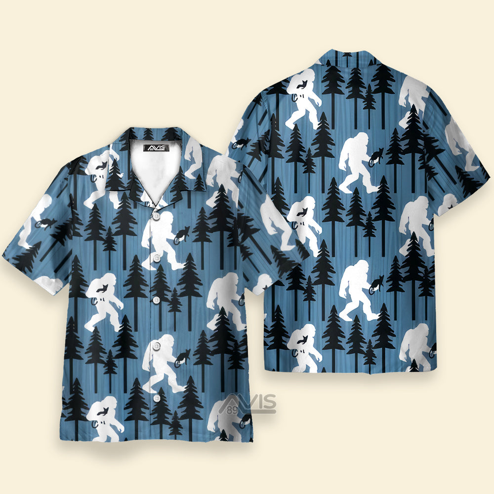 Bigfoot And Katty  - Hawaiian Shirt