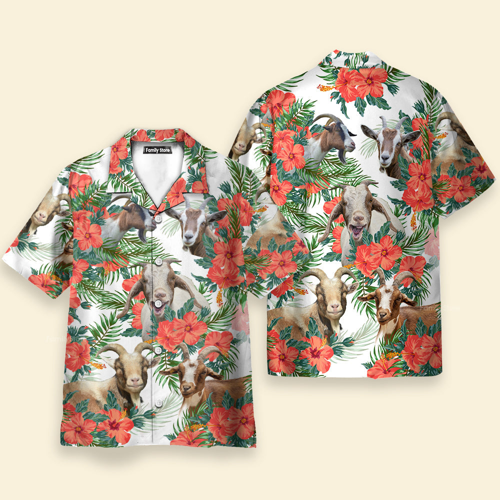 Unique Goat Hawaiian Flowers Hawaiian Shirt