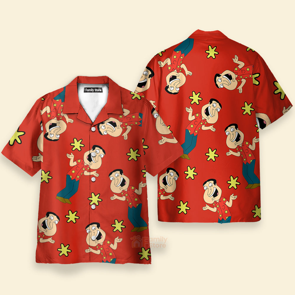 All Are Quagmire Men's Short Sleeve Hawaiian Shirt