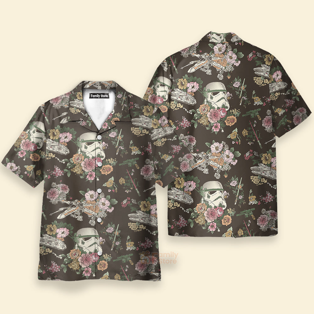Stwa Stormtrooper Flower Vintage Hawaiian Shirt