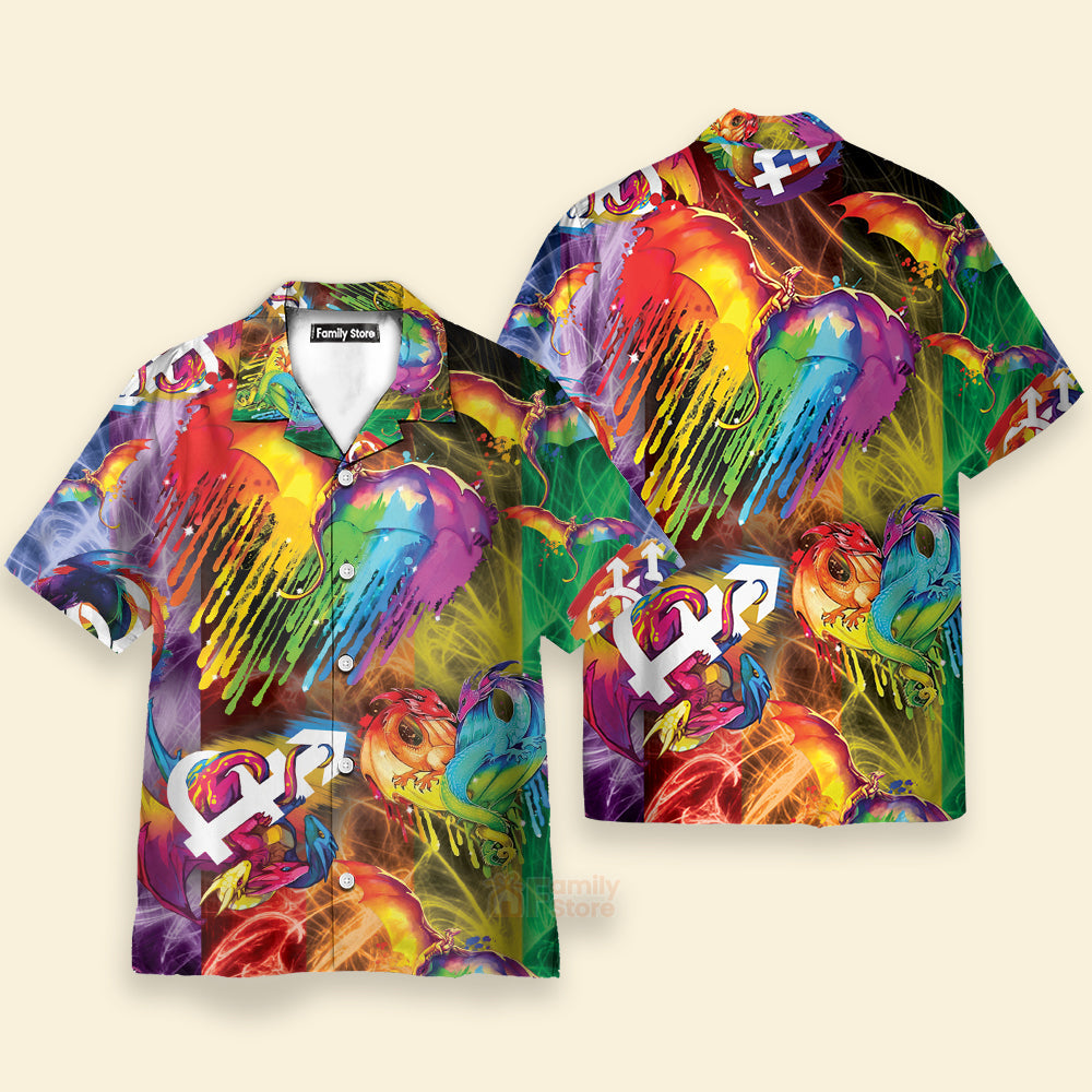 Amazing White LGBT Pride Hawaiian Shirt