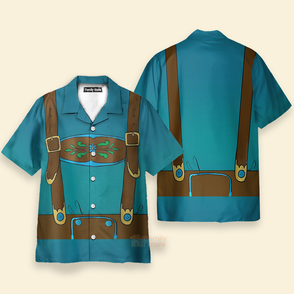 Blue Lederhosen Fashion - Hawaiian Shirt