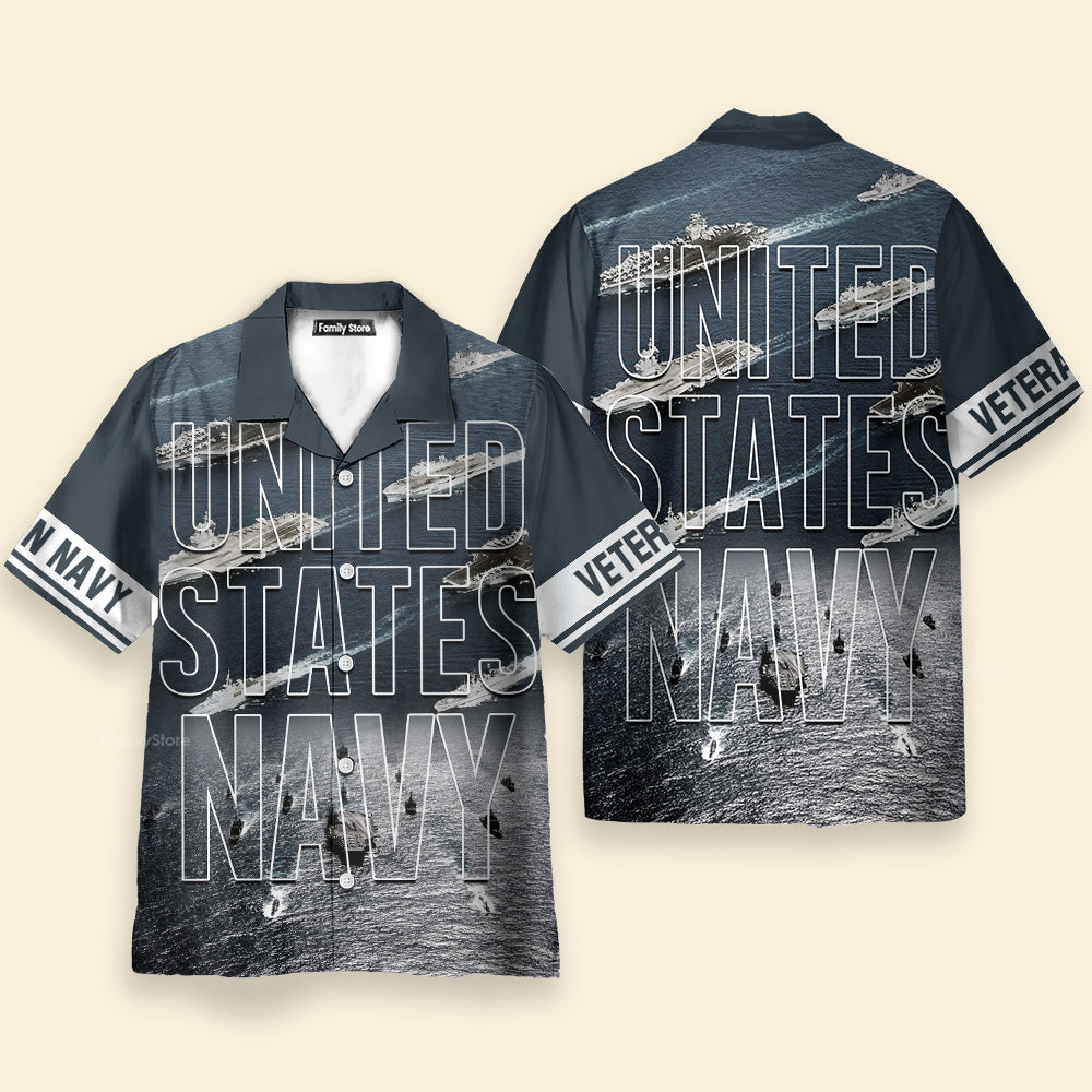 Navy United States Navy Veteran Hawaiian Shirt