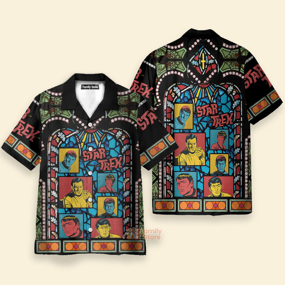 SaTr The Original Series Retro Character Squares Stained Glass - Hawaiian Shirt