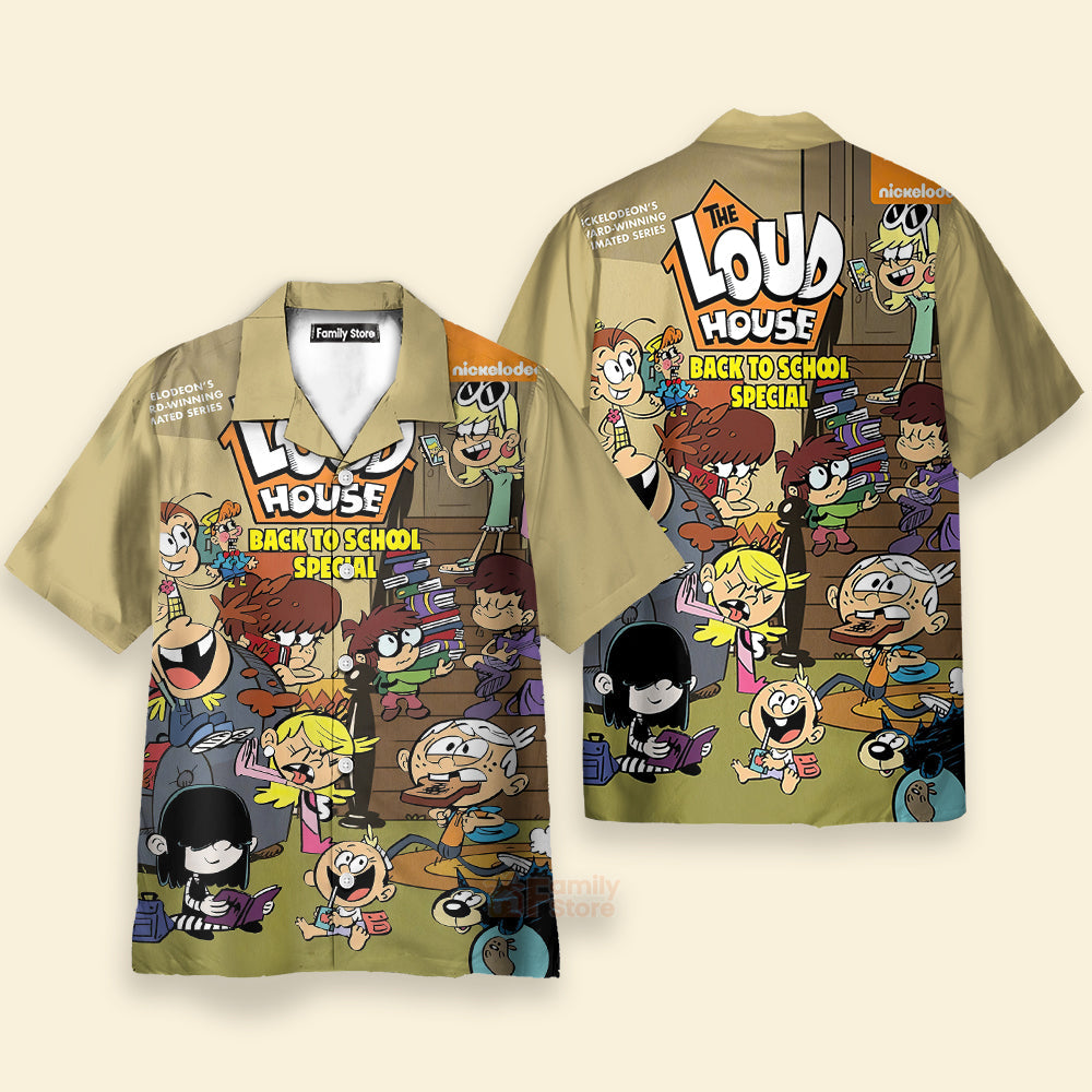 Loud House Men's Short Sleeve Aloha Hawaiian Shirt