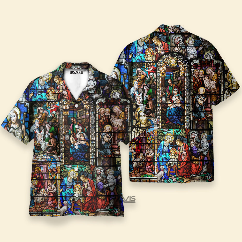 Life Of Faith-Inspired  Stained Glass Window  - Hawaiian Shirt