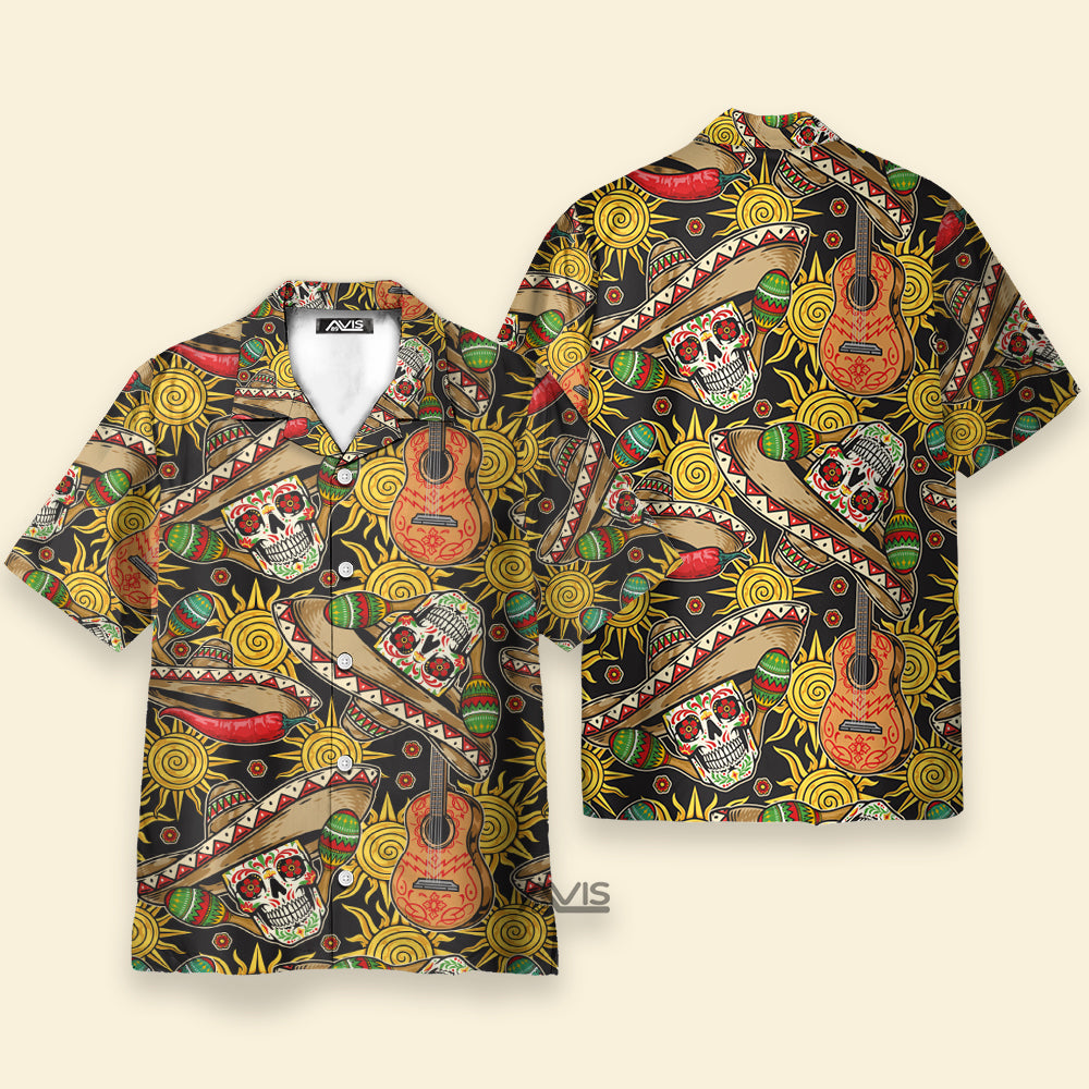 Cinco de Mayo Skull Pattern - Hawaiian Shirt
