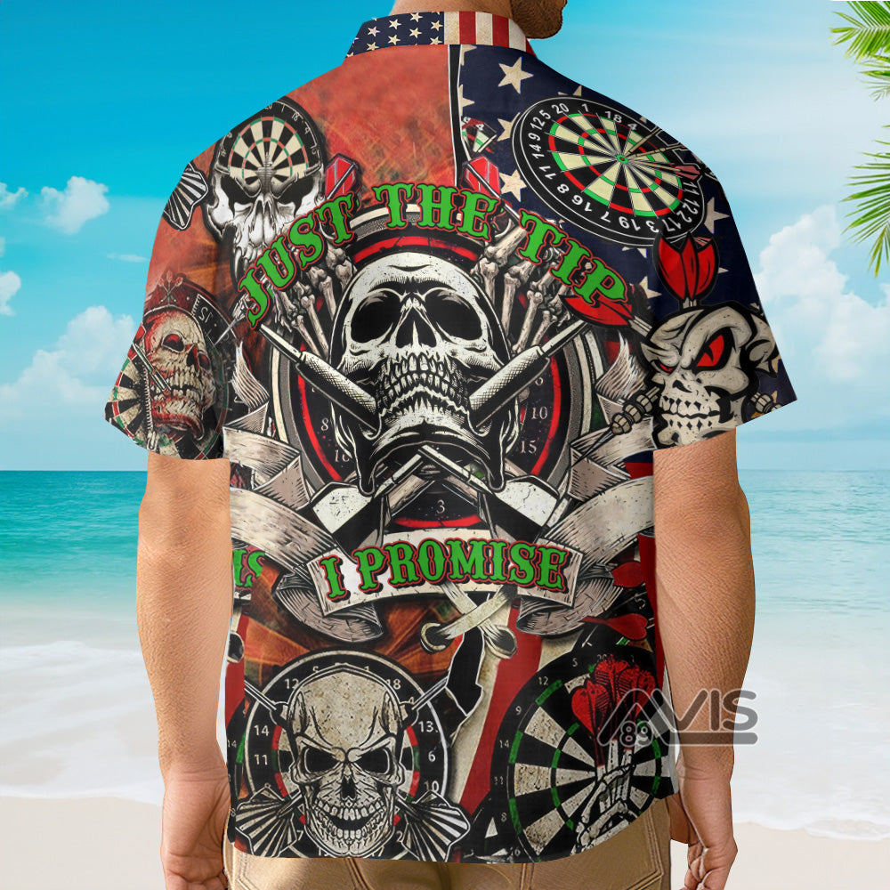 Darts Just The Tip I Promise Skull - Hawaiian Shirt