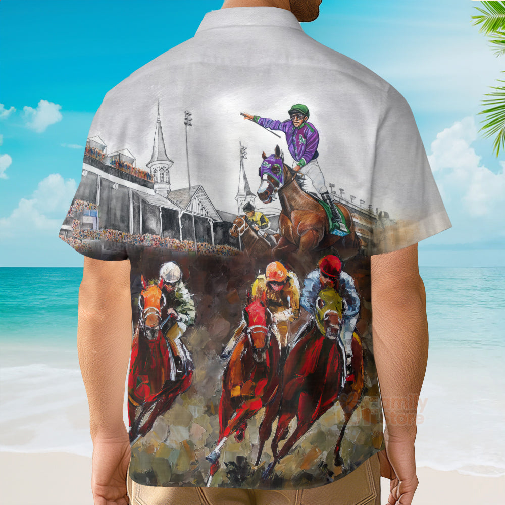 Kentucky Derby Horse Racing Hawaiian Shirt Shirt