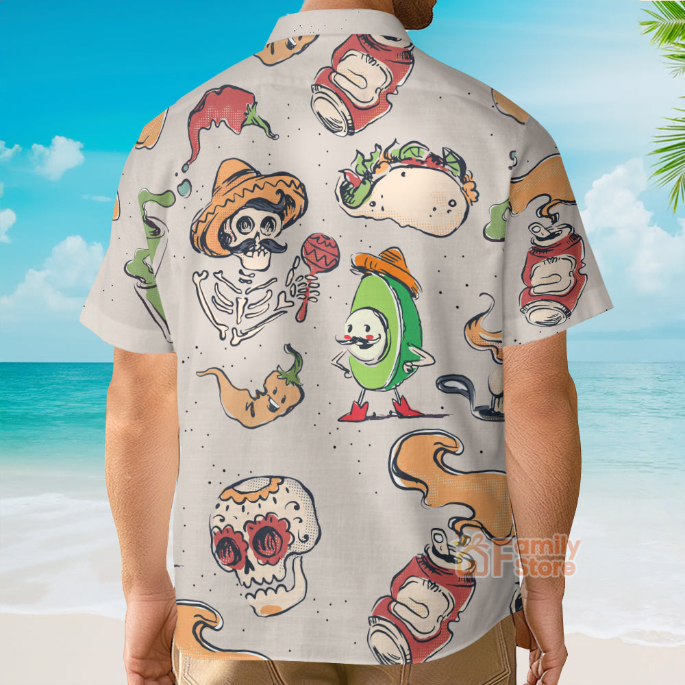 Funny Taco Shirt Cinco De Mayo Cream Color - Hawaiian Shirt