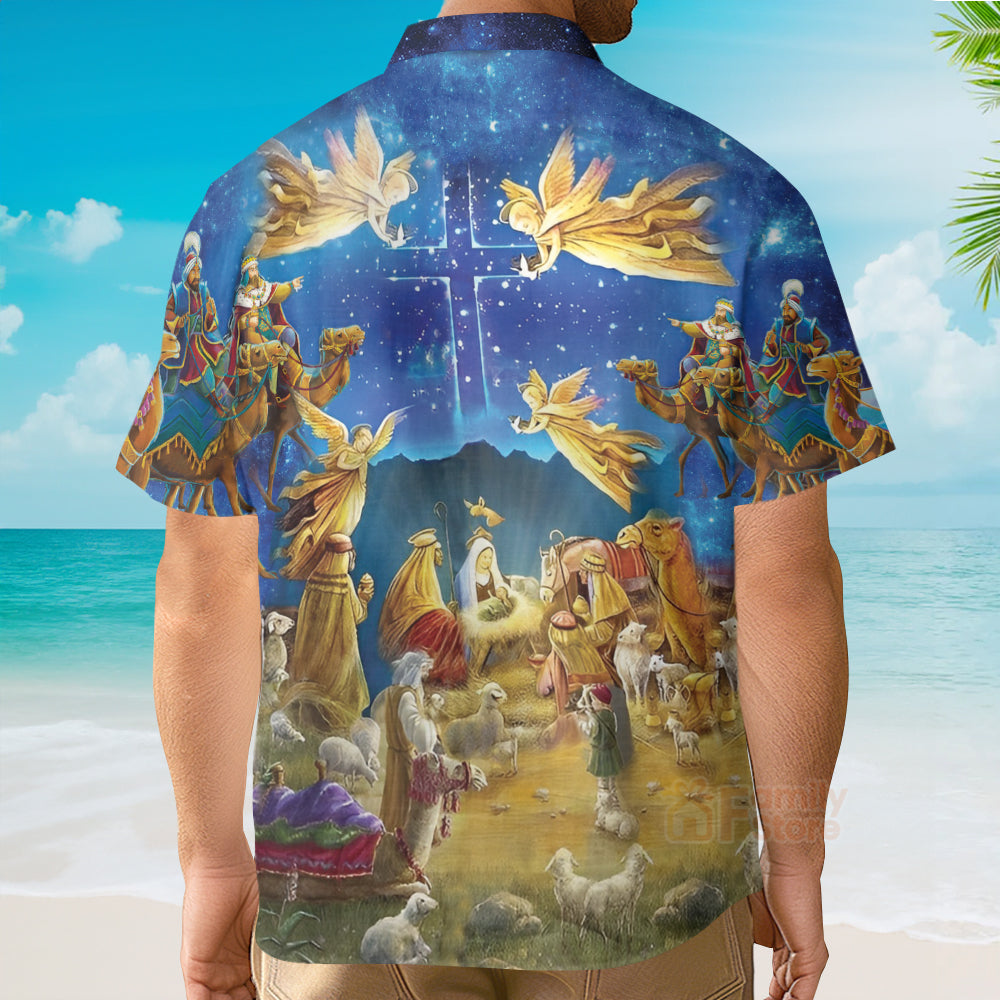 Amazing Jesus Was Born Hawaiian Shirt