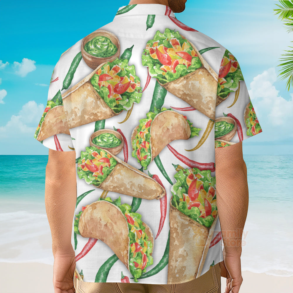 Food Burritos Make Me Happy Delicious Meal - Hawaiian Shirt