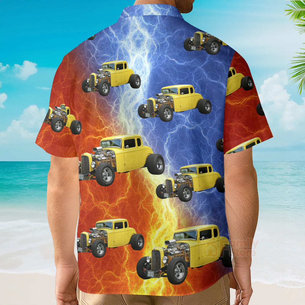 Custom Photo Classic Car Hot Rod Various Style Vintage Car - Hawaiian Shirt