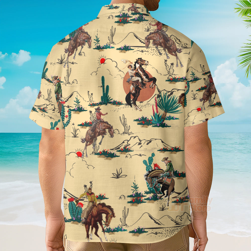 Kentucky Derby Horse Cowboy - Hawaiian Shirt