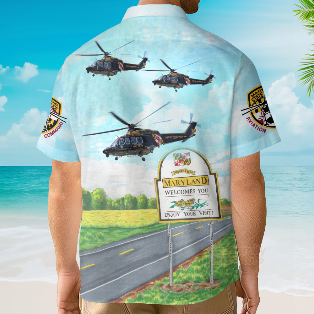Maryland State Police Trooper 4 Hawaiian Shirt